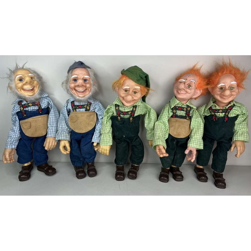 LOT OF 5 Vintage Dorf Dolls F. Katzenberger W. Frank Moveable Wire Handmade 16"